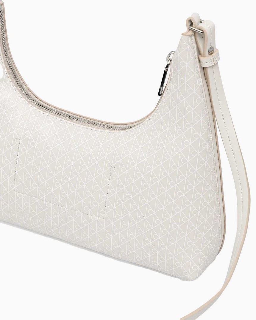 Calvin Klein Amblem Kaplamalı Kadın Çapraz Askılı Çanta LILY WHITE AOP