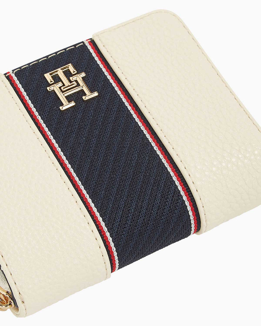 Tommy Hilfiger Legacy Şeritli Medium Cüzdan Sugarcane