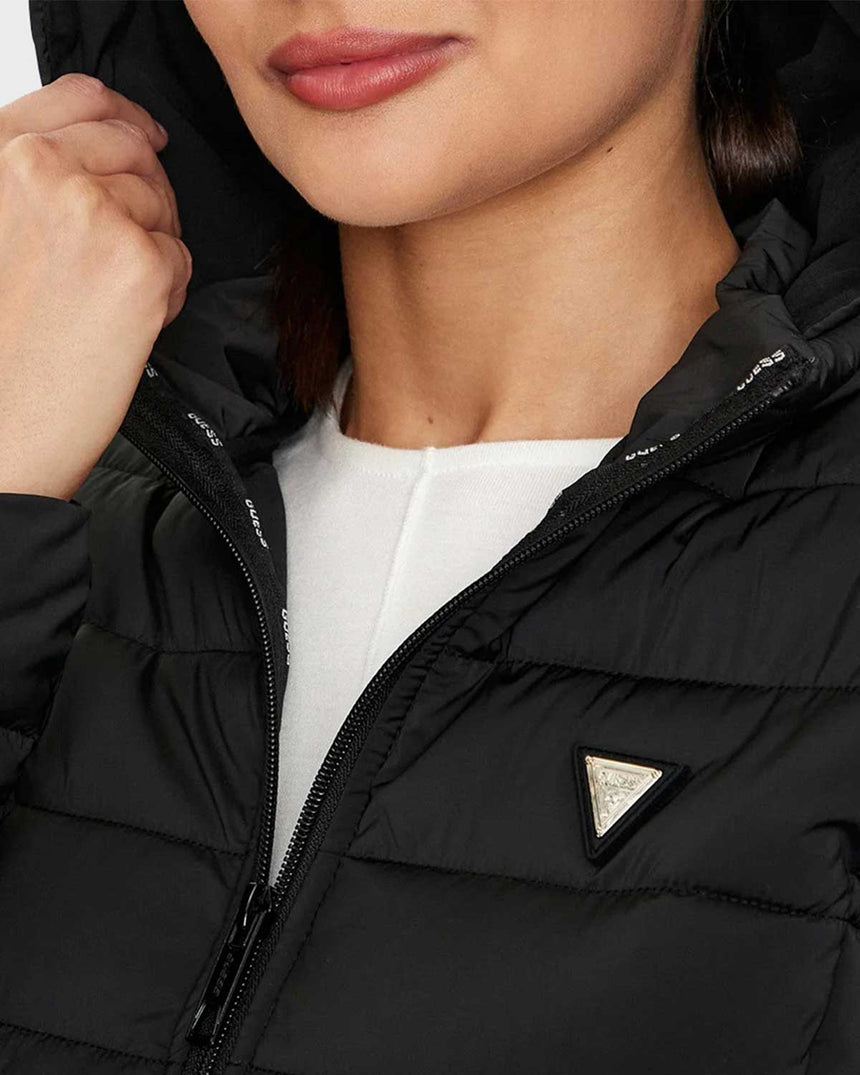 Guess Solid Kadın Aktif Şişme Mont Jet Black A996