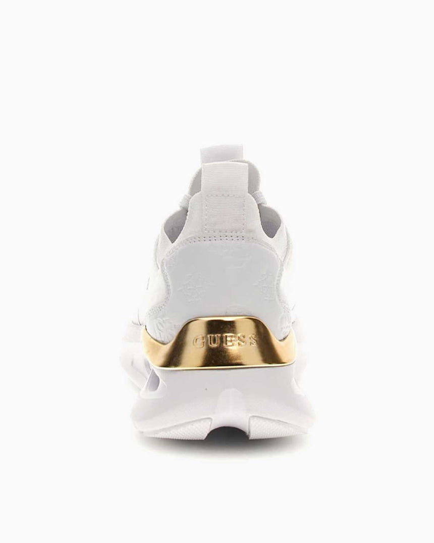 Guess Solite Gold Logo Detaylı Sneaker White