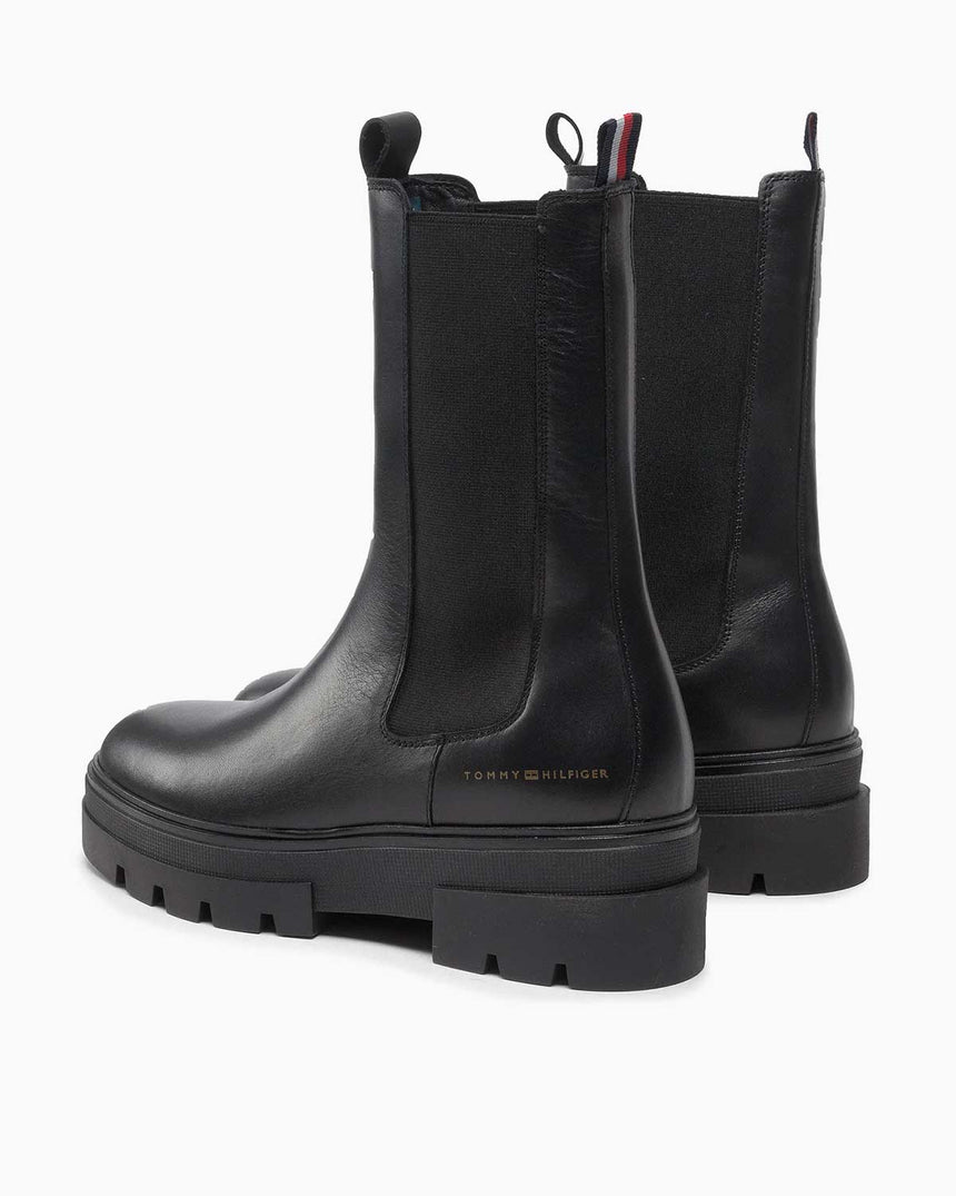 Tommy Hilfiger Monochromatic Chelsea Kadın Boot Black