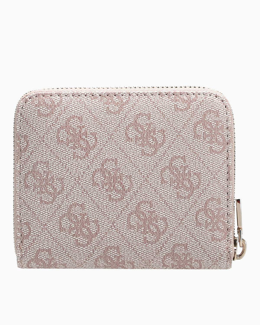 Guess Laurel Small Zip Around Cüzdan Dusty Rose Logo