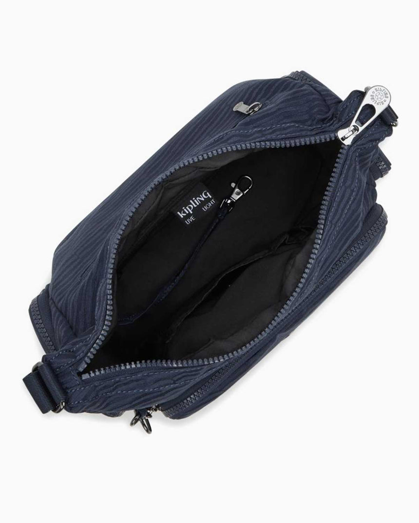 Kipling Gabbie S Elevated Jacquard Omuz Çantası Night Ocean
