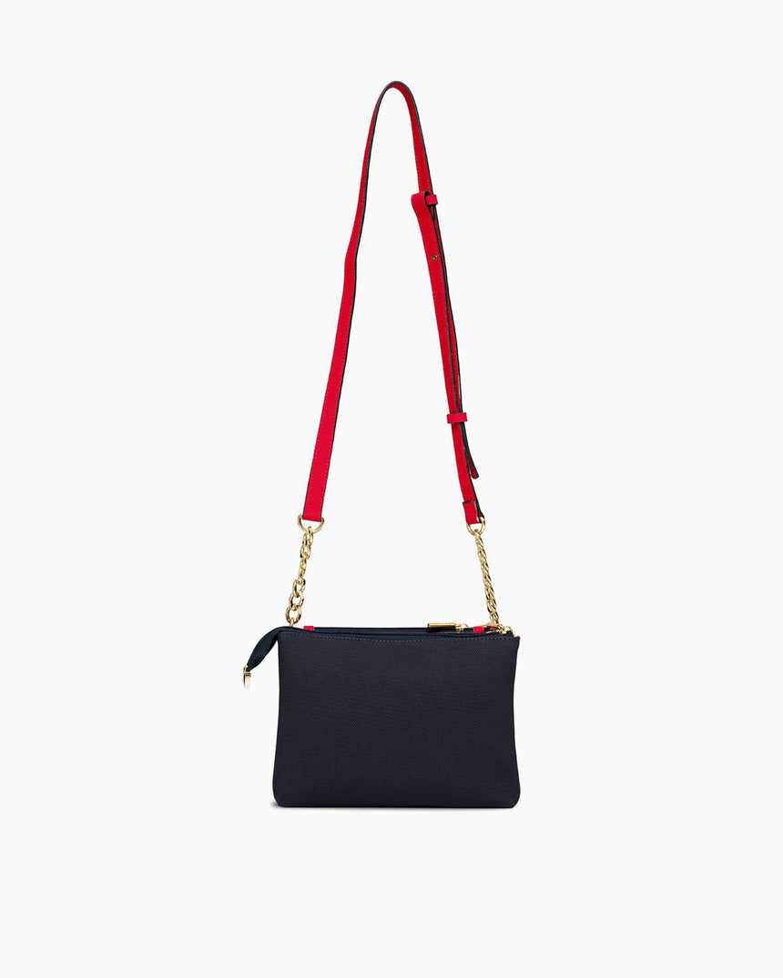 Us Polo Assn Zincir Detaylı Çapraz Askılı Çanta Lacivert - Kırmızı