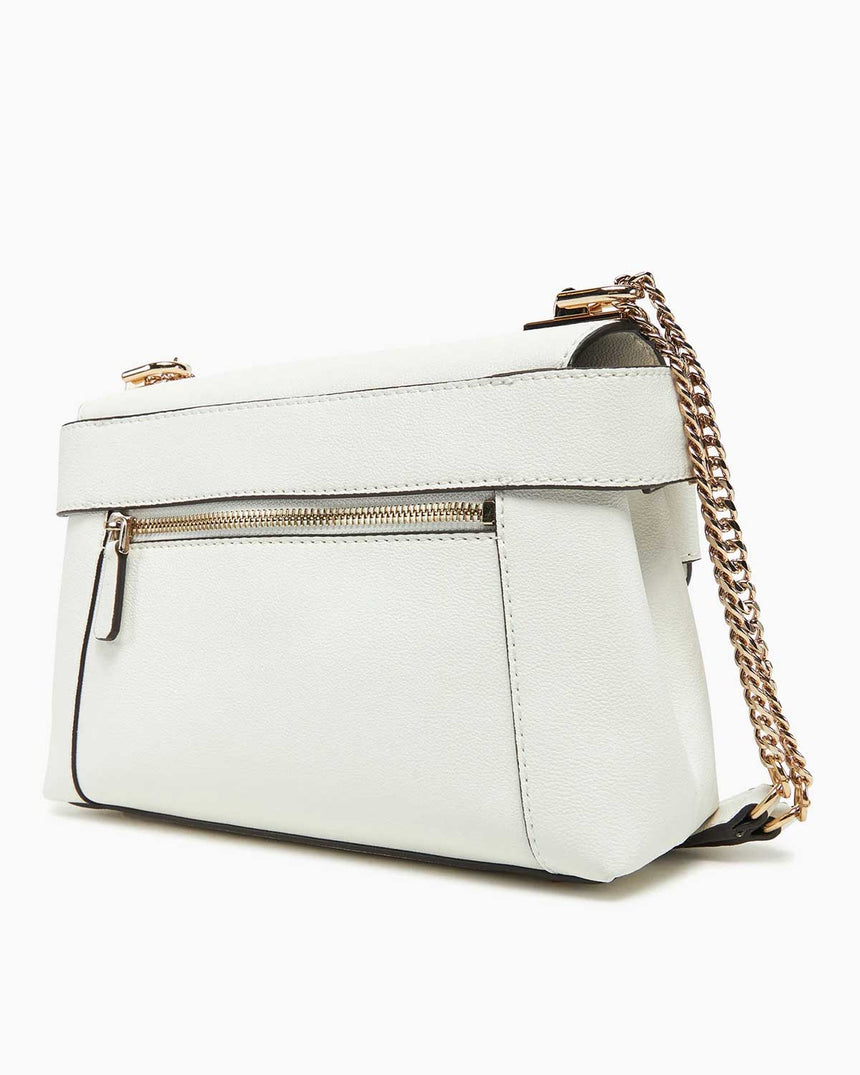 Guess Anadela Zincir Detaylı Omuz Çantası White