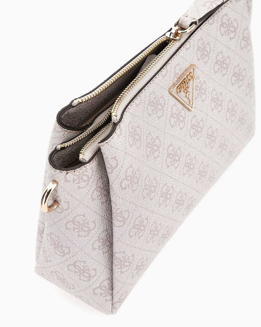 Guess Noelle Compartment Satchel Monogram Çapraz Askılı Çanta Dove Logo