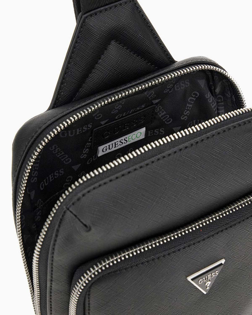 Guess Milano Logolu Bel Çantası Black