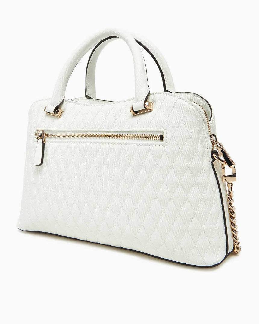 Guess Betula Çift Manyetik Kapaklı Satchel El Çantası White