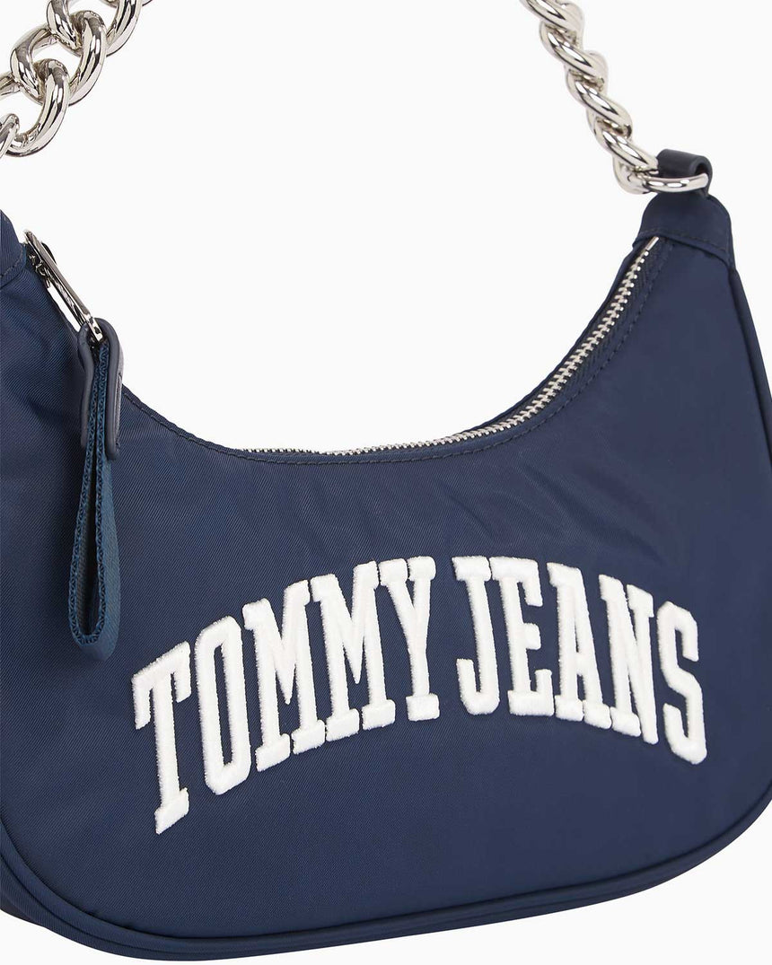 Tommy Hilfiger Iconic Kalın Zincirli Omuz Çantası Dark Night Navy