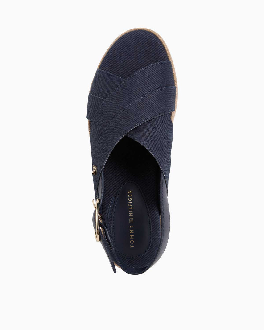Tommy Hilfiger Wedge Espadrilles Terlik Space Blue