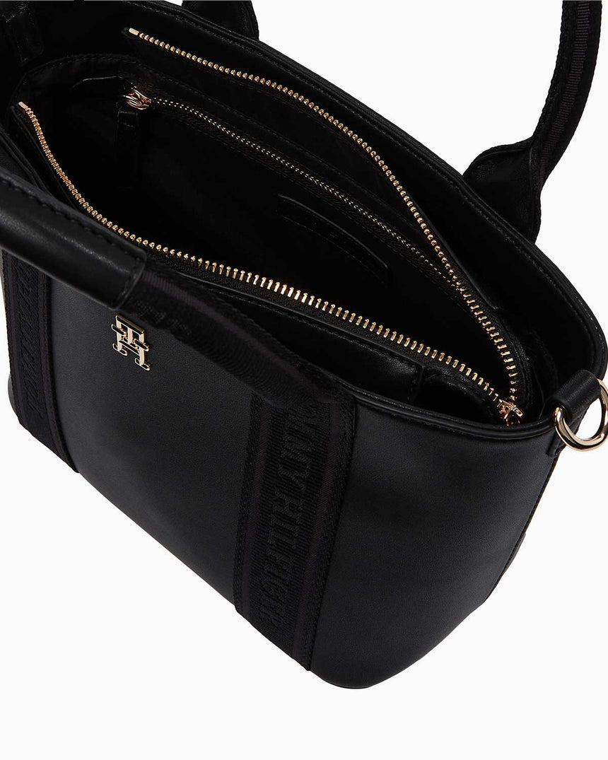 Tommy Hilfiger Logotape Mini Tote El Çantası Black