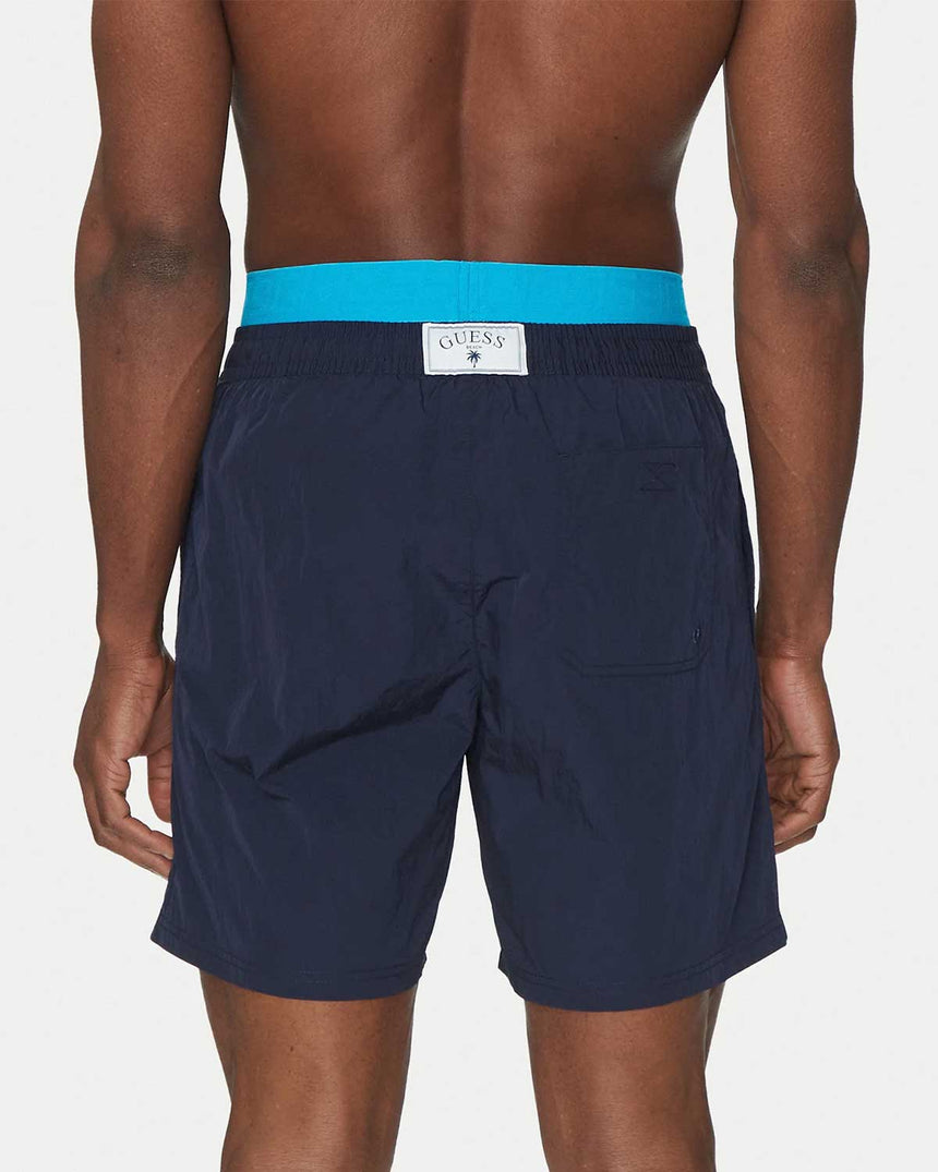 Guess Swimtrunk Medium Hammared Deniz Şortu Smart Blue