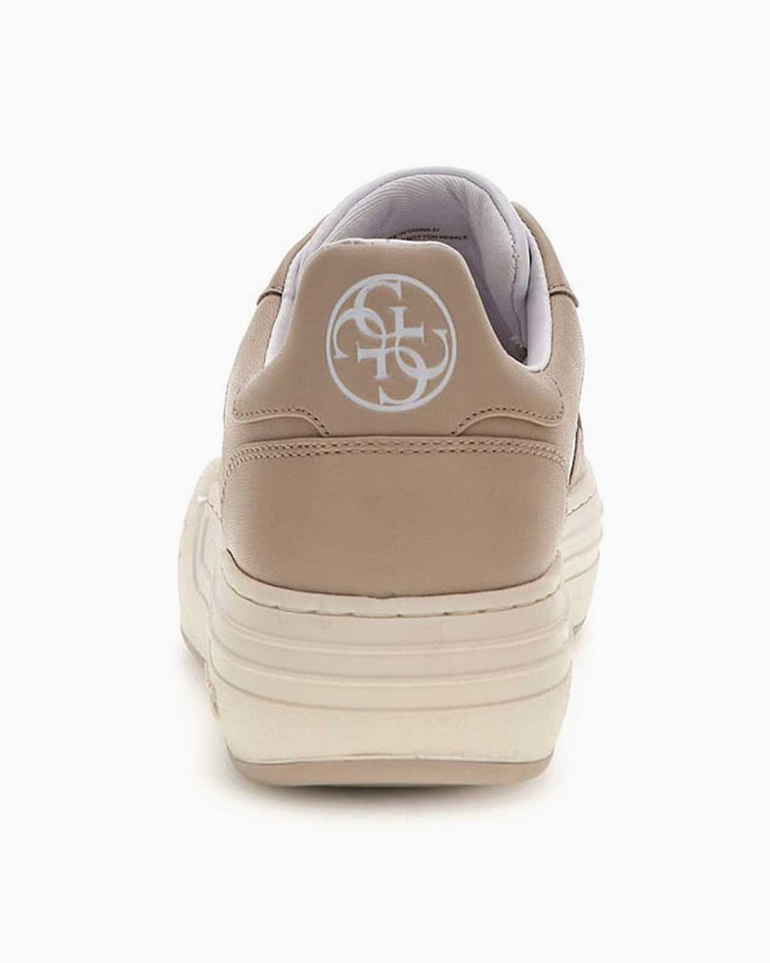 Guess Swole Monogram Logo Detaylı Sneaker White Beige