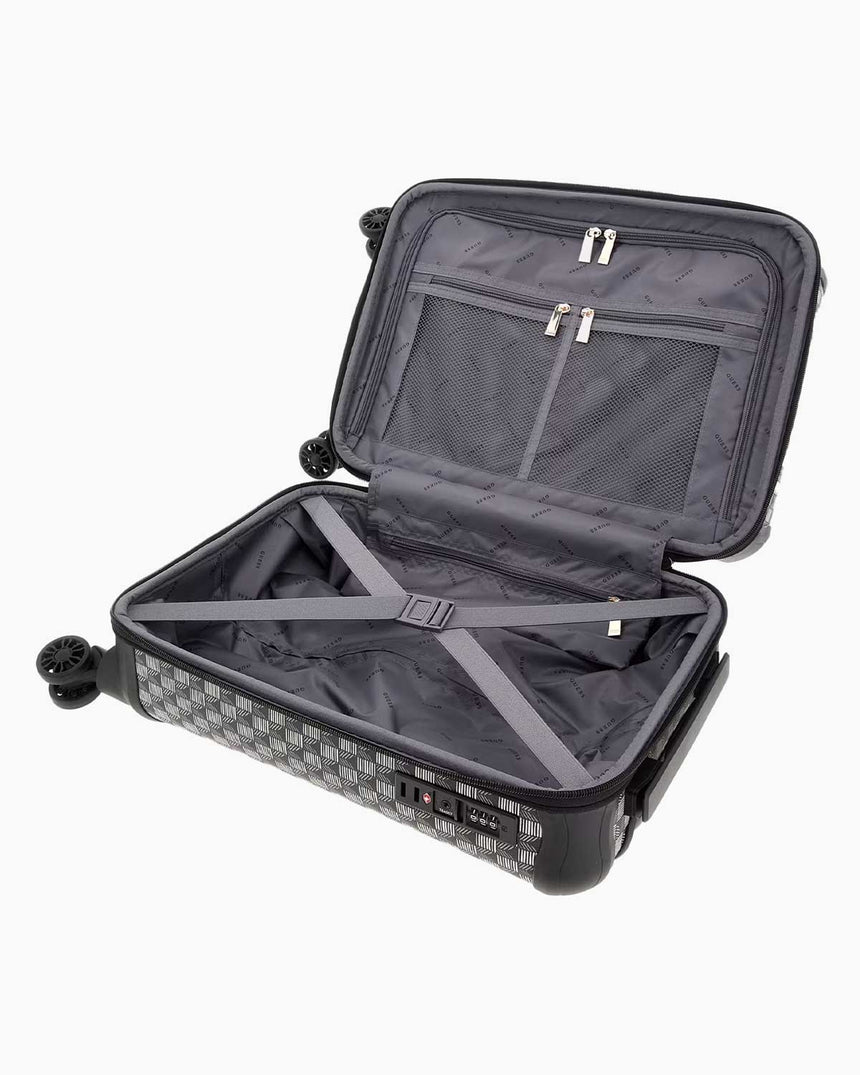 Guess Wilder 18 In 8-Wheeler Kabin Boy Valiz Black Logo