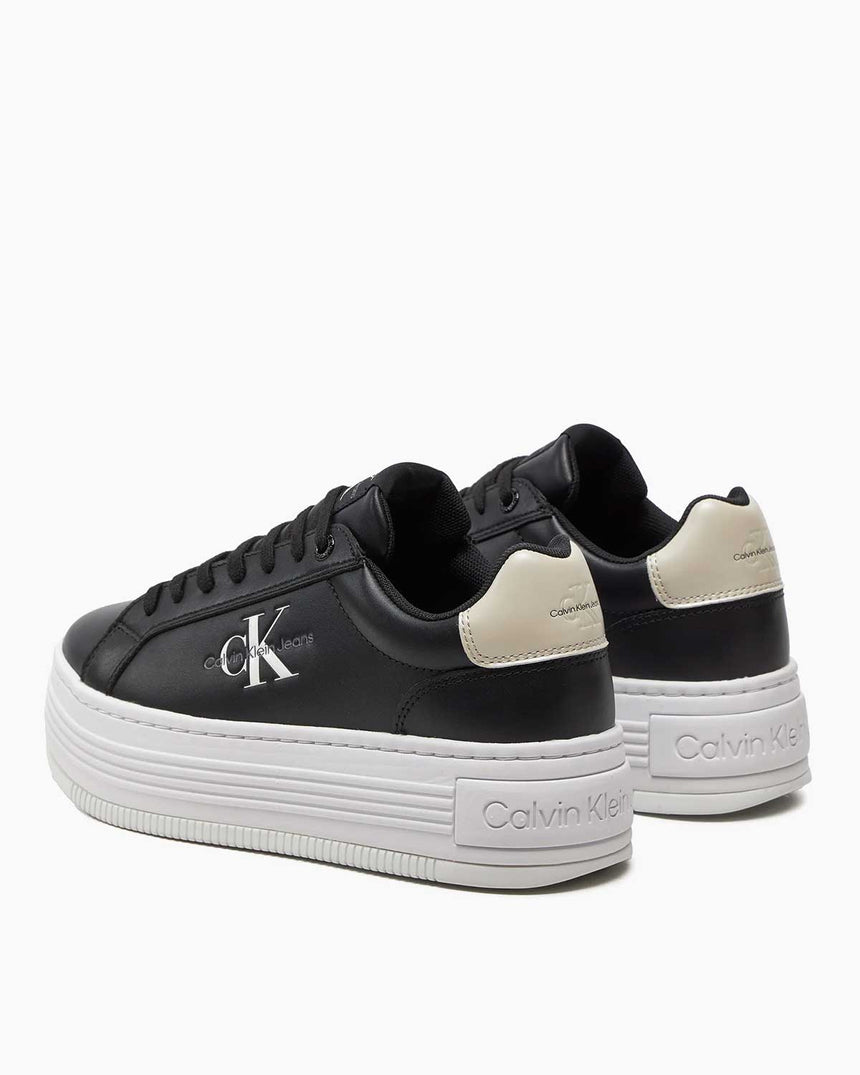 Calvin Klein Bold Platform Low Lace Up Sneakers Black/Eggshell