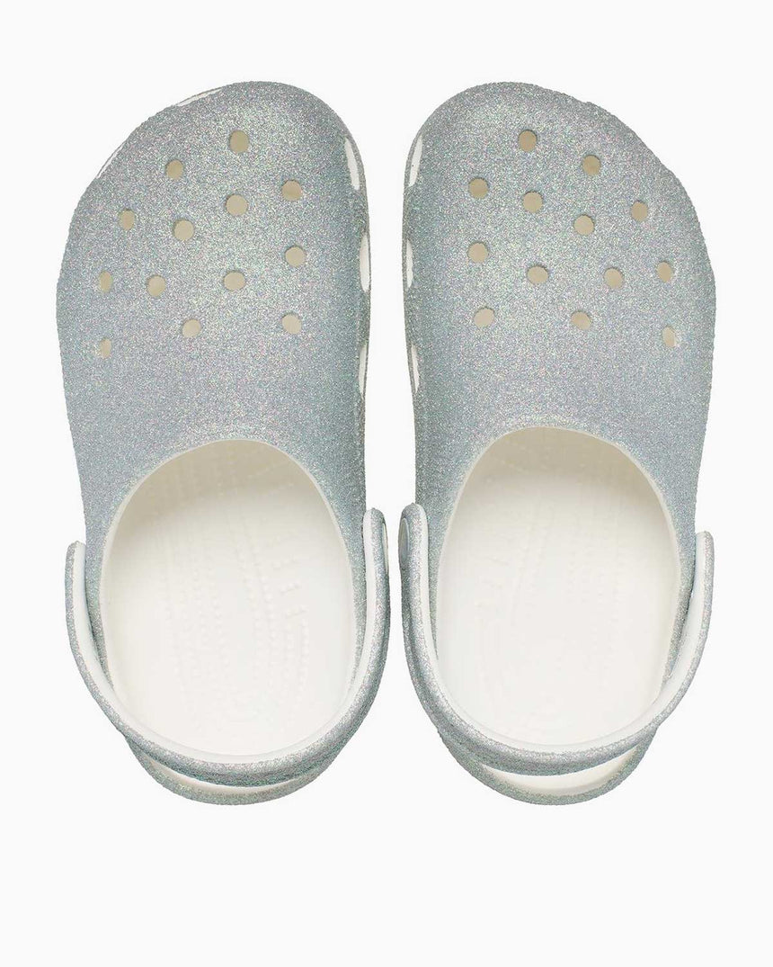 Crocs Classic Iridescent Glitter Terlik White