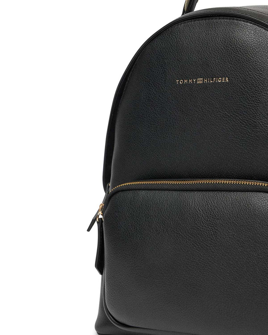 Tommy Hilfiger Logo Bantlı Kadın Sırt Çantası Black