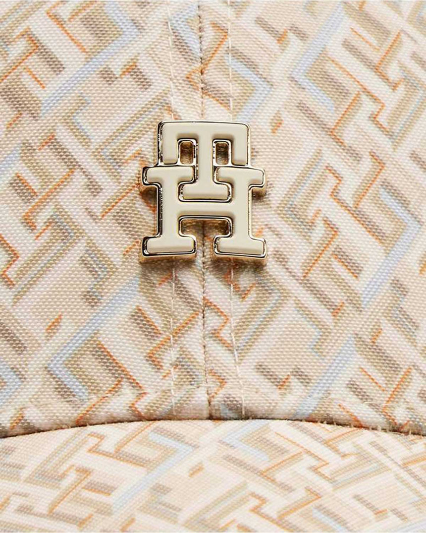 Tommy Hilfiger Monogram Logolu Şapka Beige