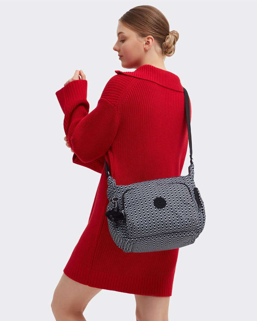 Kipling Gabbie Basic Omuz Çantası Signature Print