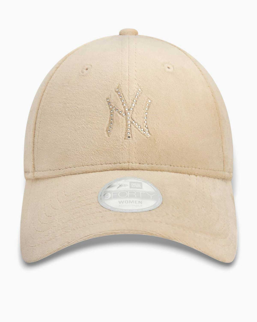 New Era 940 Diamante Velour 9 Forty NY Kadın Şapka Açık Bej