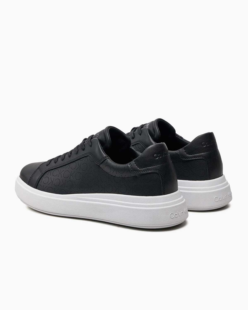 Calvin Klein Low Top Lace Up Sneakers Black Mono