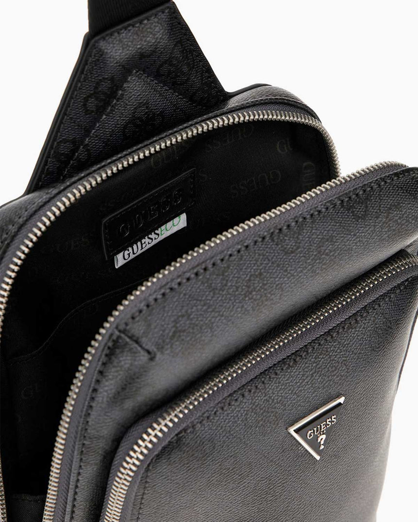 Guess Milano Monogram Çapraz Askılı Çanta Black