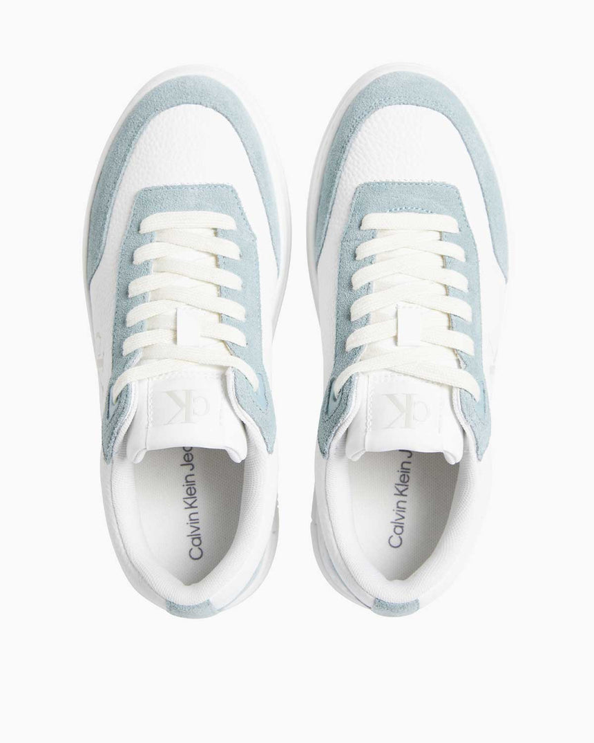 Calvin Klein Bold Flatform Low Top Sneaker Bright White/Blue Surf/Eggshell