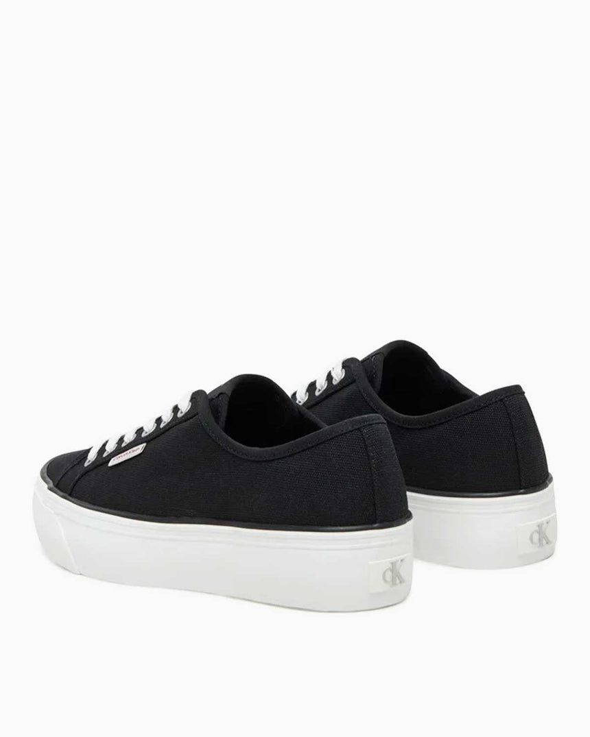 Calvin Klein Graz Flatform Logo Etiketli Kadın Pamuk Sneaker CK Black
