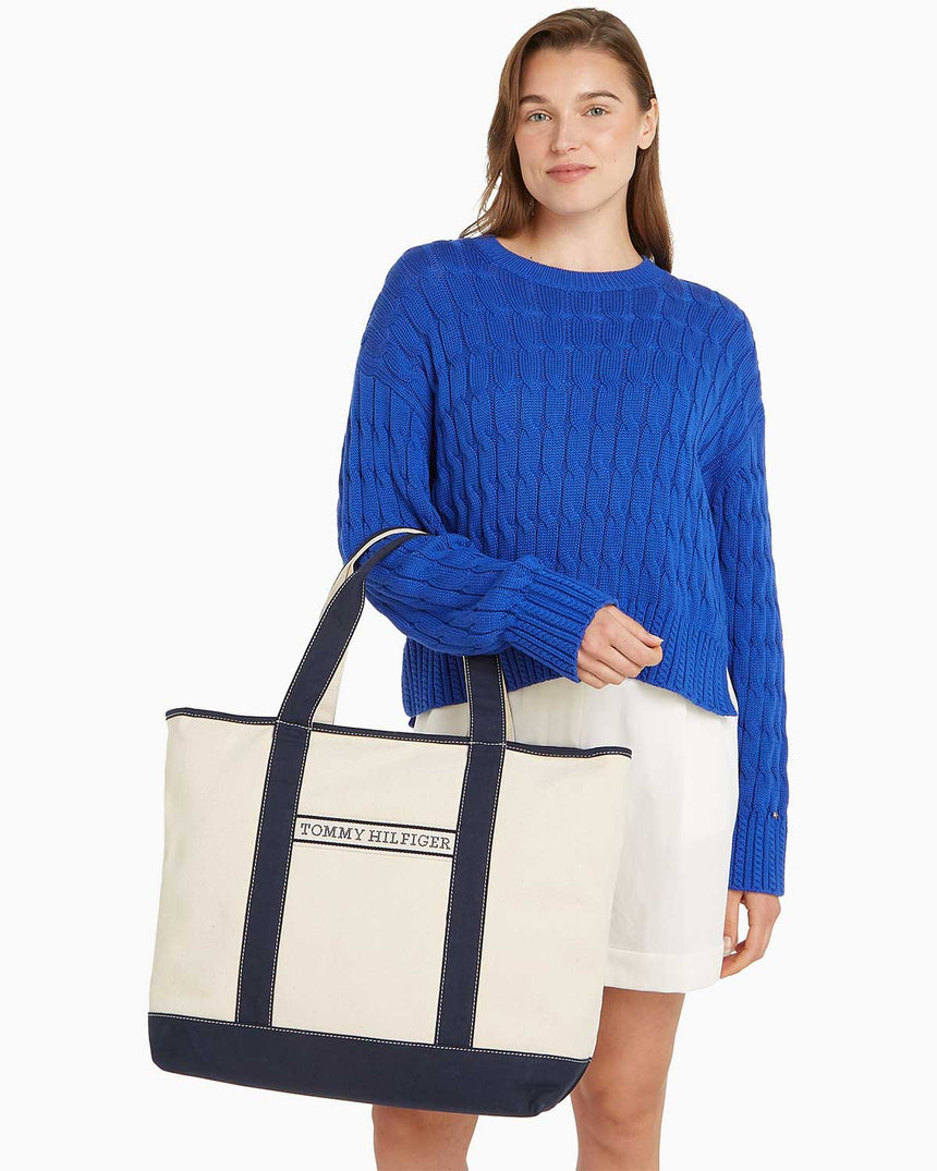 Tommy Hilfiger Summer Canvas Omuz Çantası Space Blue