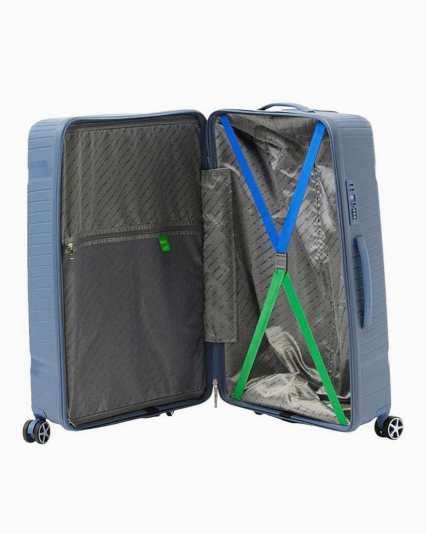 Benetton Trolley Sert Kabuklu Büyük Boy Valiz Lacivert