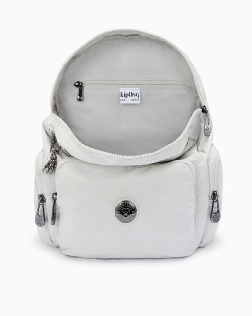 Kipling City Zip S Basic Elevated Sırt Çantası Silver Night