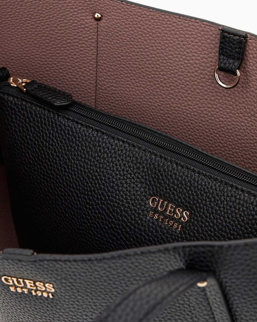 Guess Brenton Kadın Tote Omuz Çantası Black