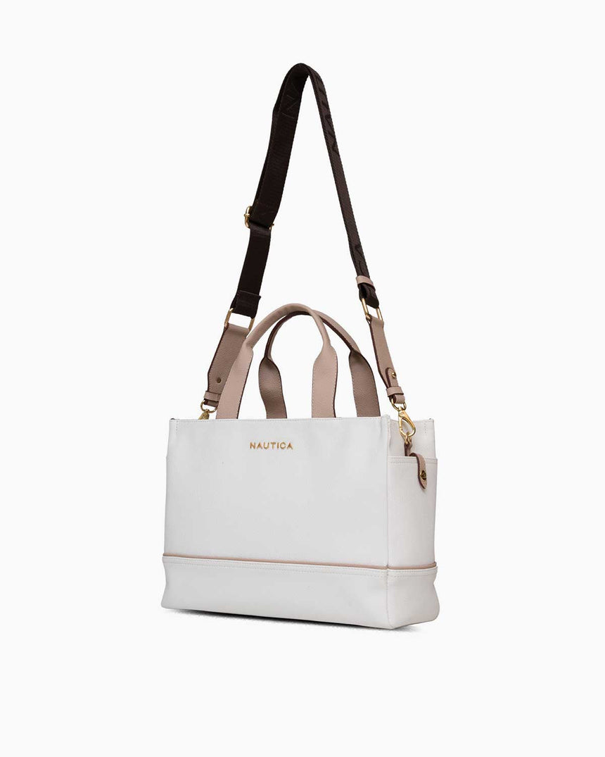 Nautica Logolu El Çantası Beyaz