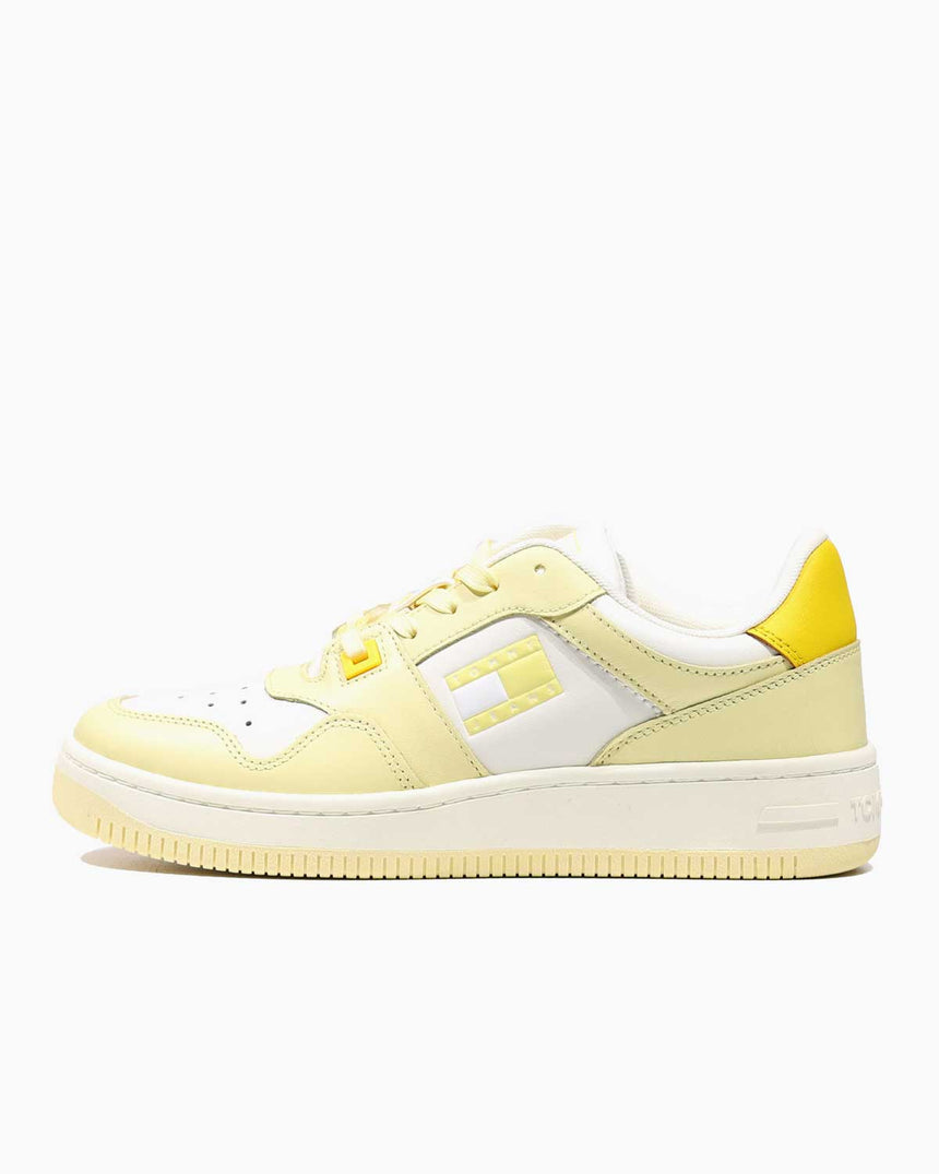 Tommy Hilfiger Retro Basket Tonal Logo Sneakers Lemon Zest