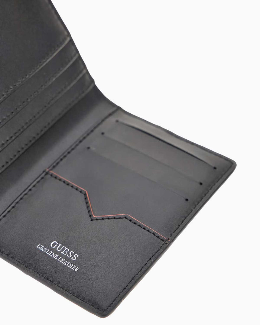 Guess Milano Card Holder Dikey Cüzdan Dark Black