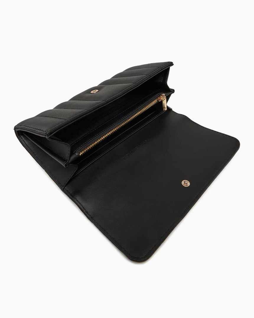 Tommy Hilfiger Feminine Kapaklı Kadın Cüzdan Black