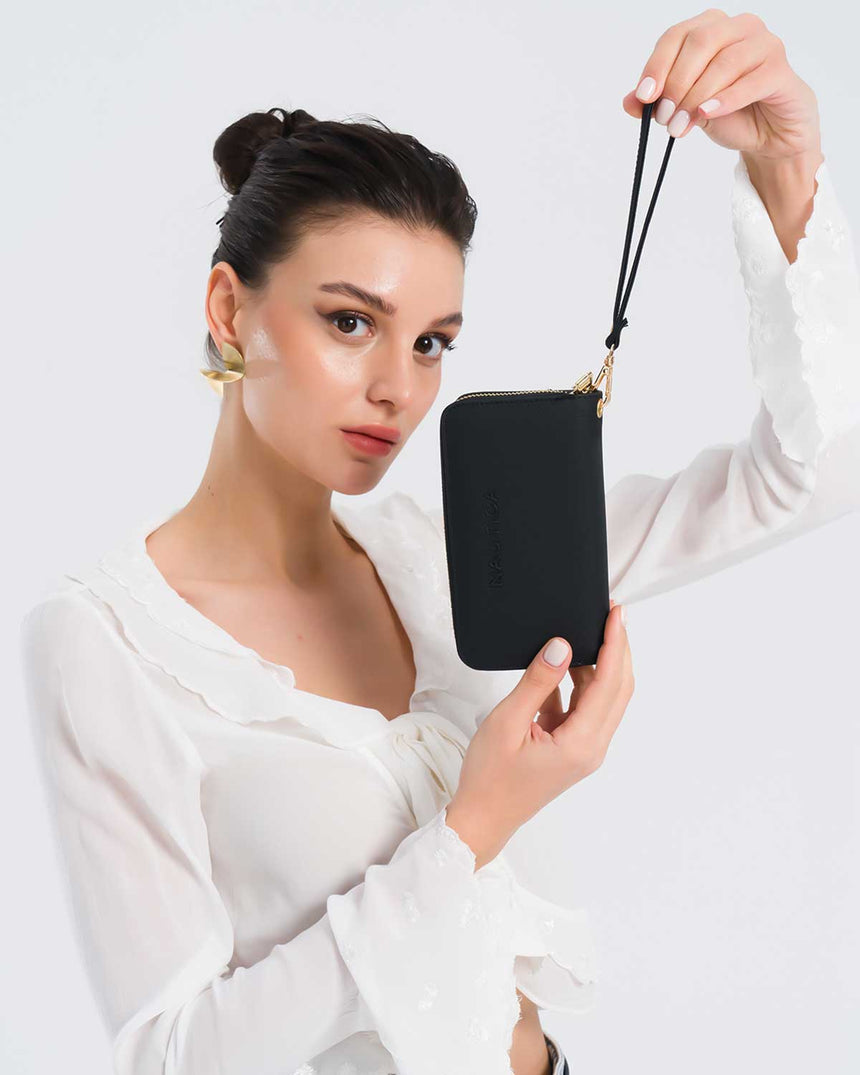 Nautica Ladies Tutma Kulplu Portföy Cüzdan Siyah