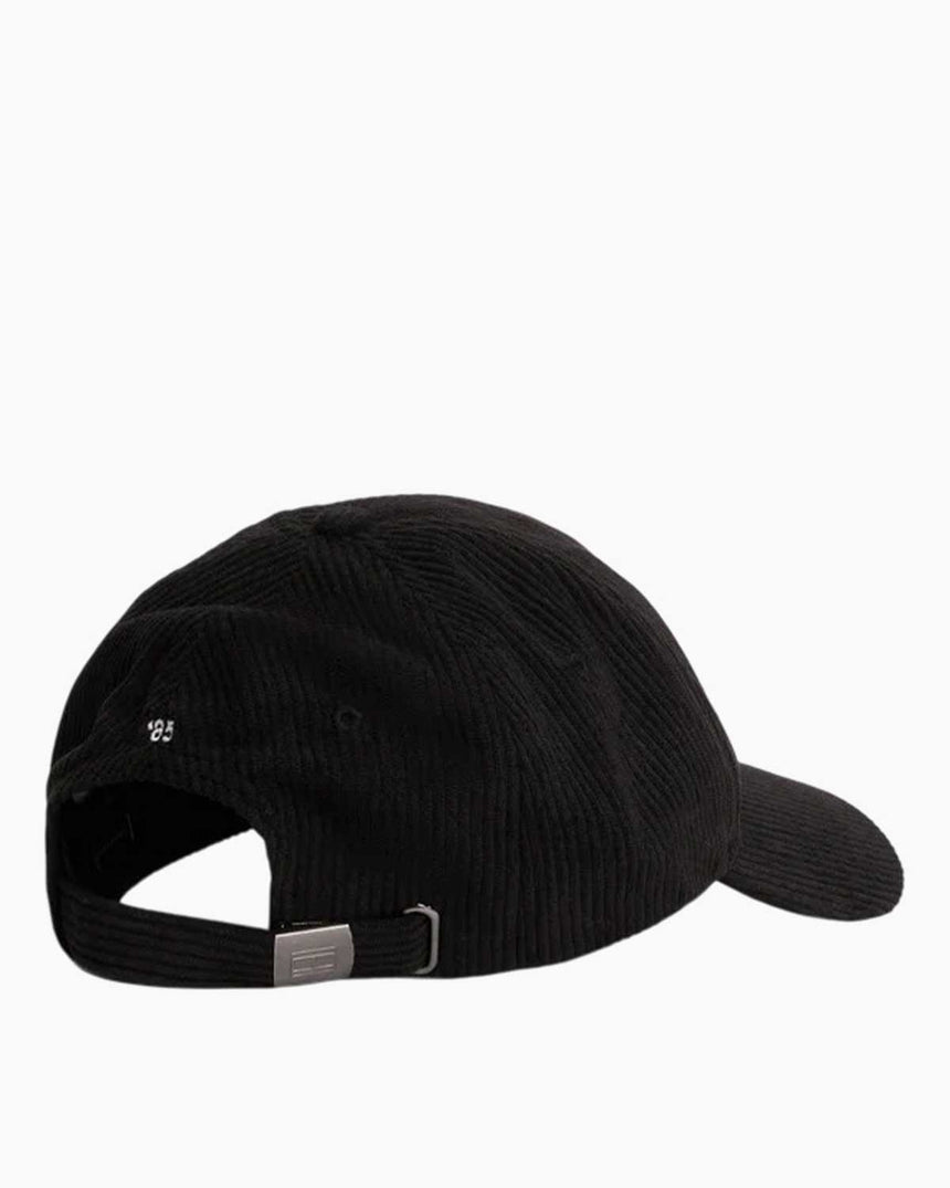 Tommy Hilfiger 6 Panelli Şerit Desenli Erkek Şapka Black