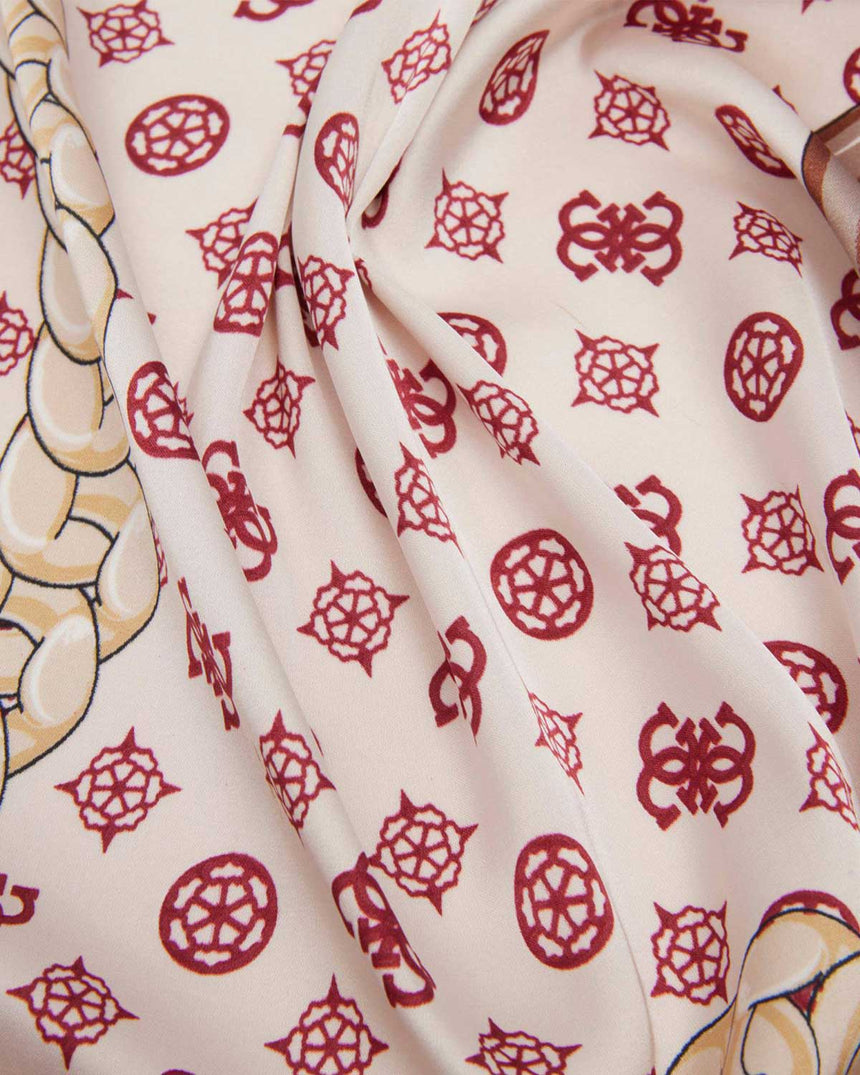 Guess Printed Kadın Eşarp Red