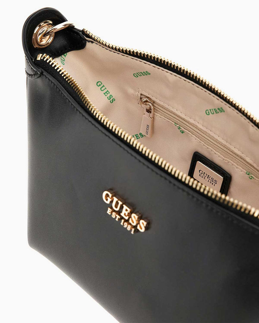 Guess Eco Evaine Zincir Detaylı Omuz Çantası Black
