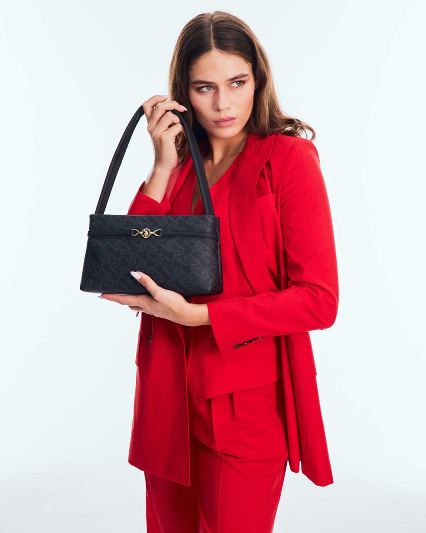 Us Polo Assn Desenli Omuz Çantası Siyah