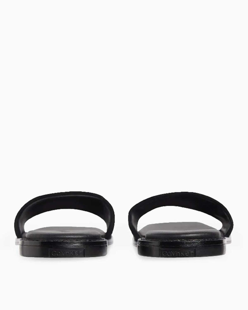 Calvin Klein Düz Tabanlı Tek Süet Bantlı Kadın Sandalet CK Black