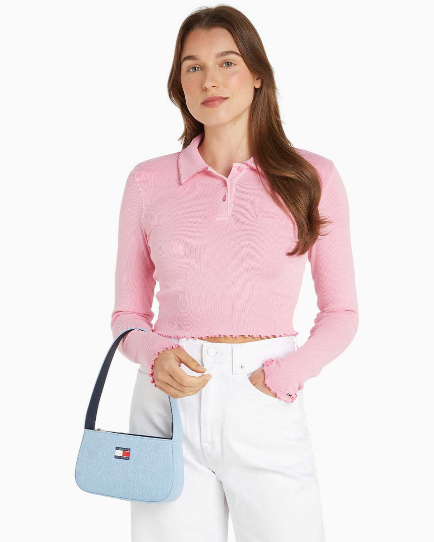 Tommy Hilfiger Ess Must Omuz Çantaıs Denim