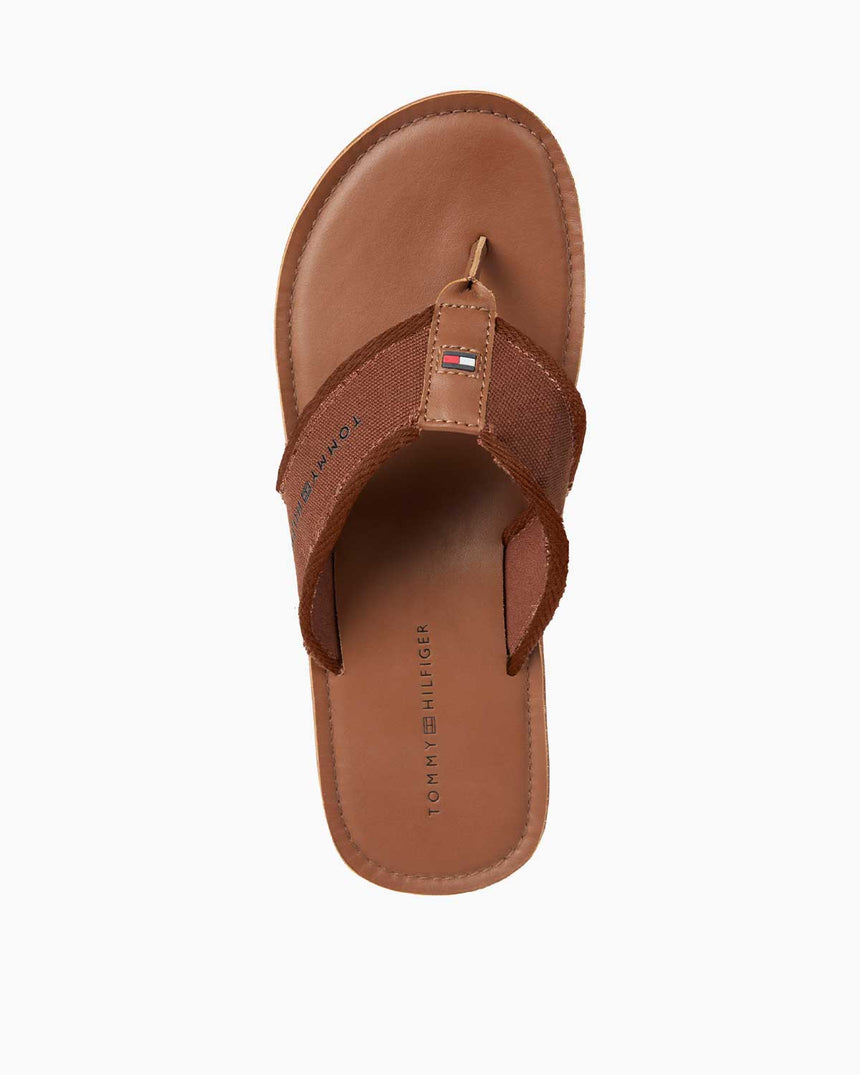 Tommy Hilfiger Logolu Beach Flip Flops Terlik Winter Cognac