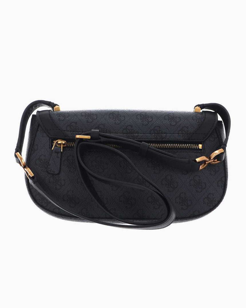 Guess Crossbody Flap Kapaklı Çapraz Askılı Çanta Coal Logo