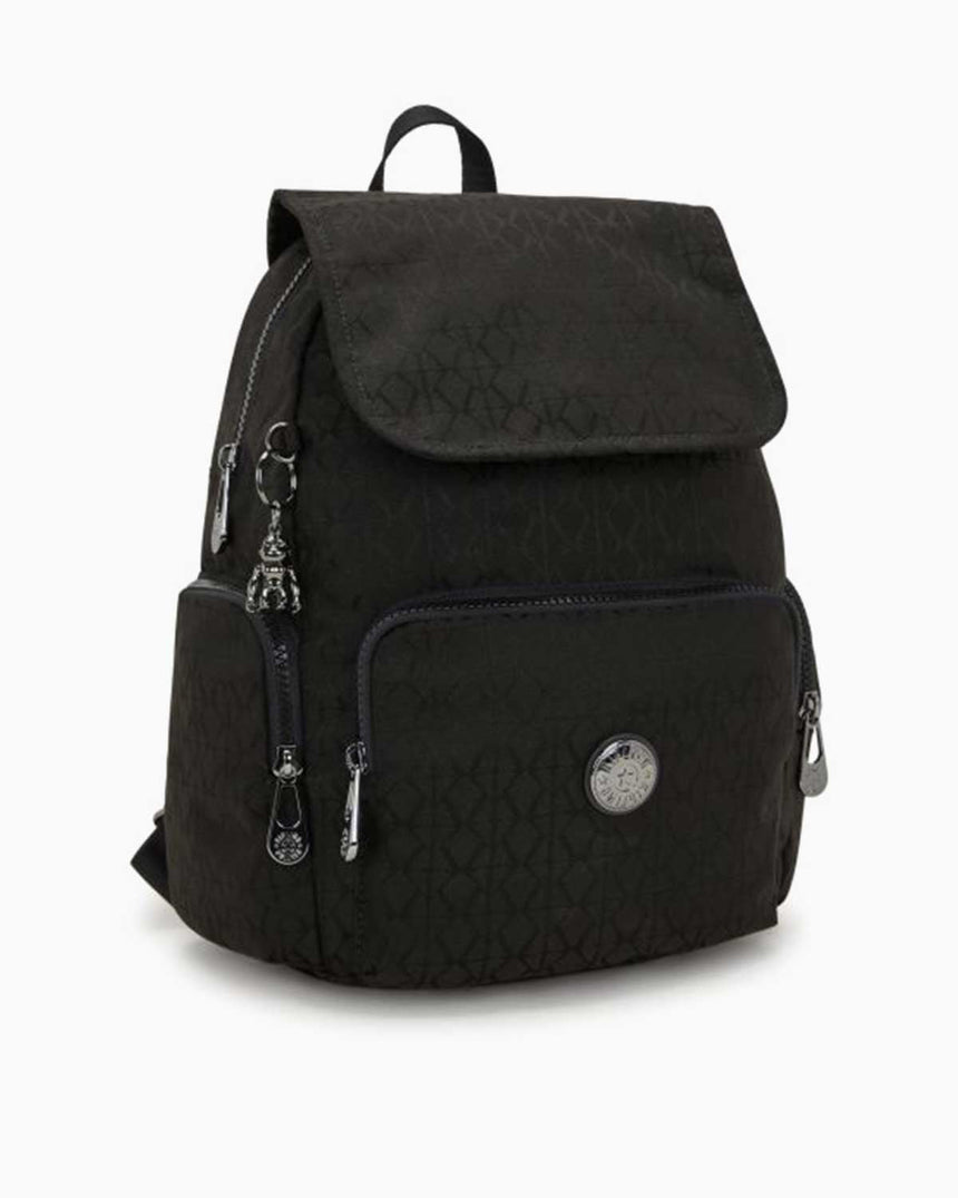 Kipling City Zip S Elevated Jacquard BLACK SIGNATURE JQ