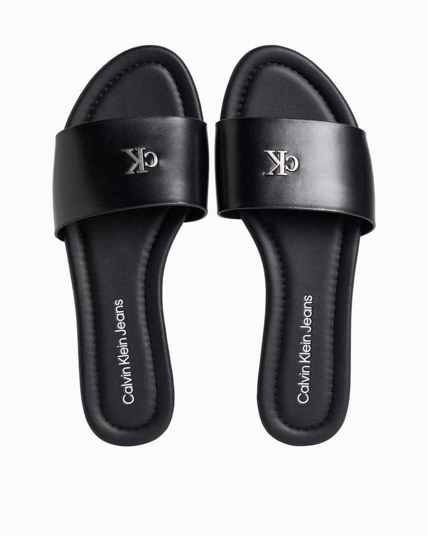 Calvin Klein Flat Slide Logolu Terlik Triple Black