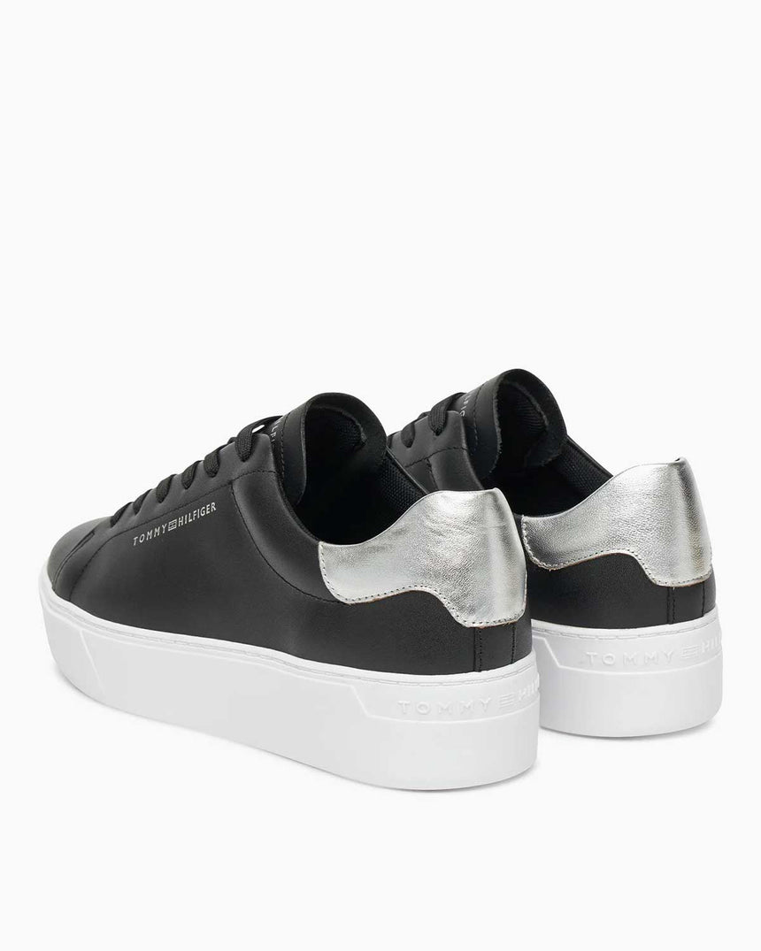 Tommy Hilfiger Seren Platform Tabanlı Kadın Sneaker Black/Silver