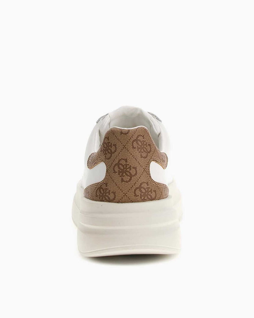 Guess Elba Logolu Sneaker White Beige Brown