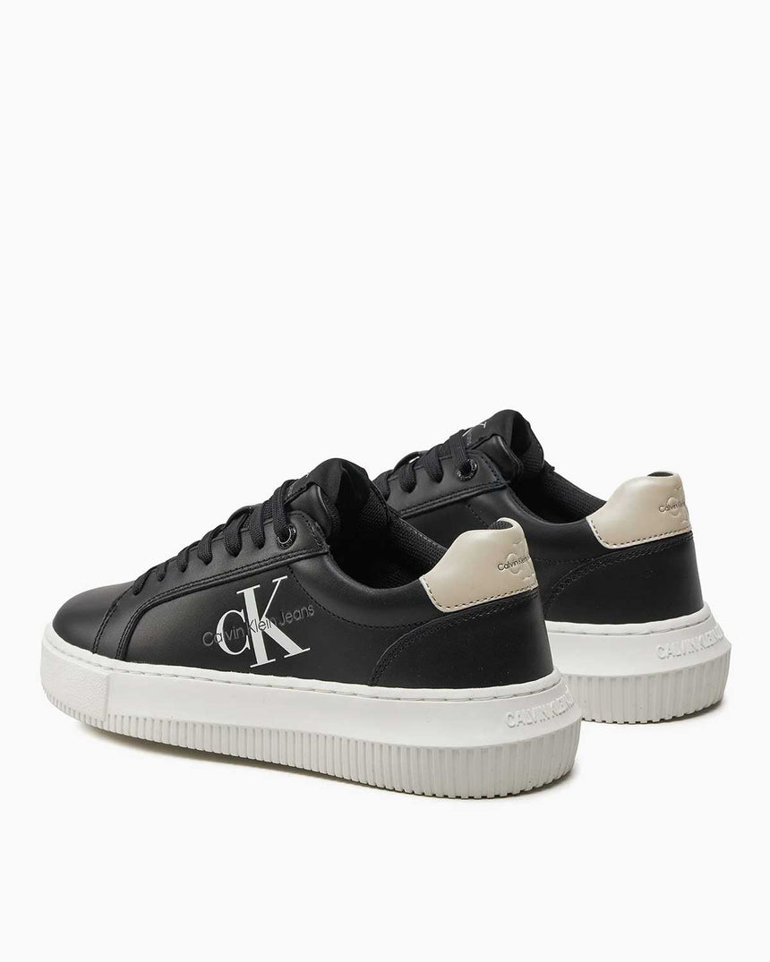 Calvin Klein Chunky Cupsole Laceup Lth Ml Mtl Kadın Sneaker Black/Eggshell